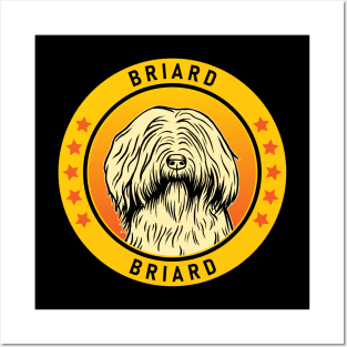 Briard Dog Portrait Posters and Art